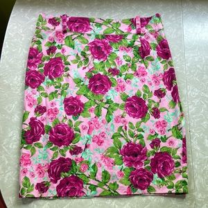 Deadly Dames Deadly Curves pencil skirt in Baton Rouge Pink Floral 1X 💐🌺